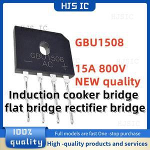 5-10-20PCS  100%GBU1508 유도 밥솥 브리지 플랫 정류기 15A 800V 트랜지스터 전자 제품