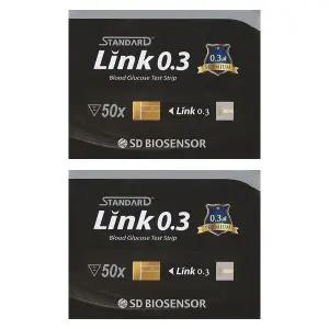 에스디 스탠다드링크0.3(글루코링크0.3) 혈당측정검사지 100매 - 27년 06월