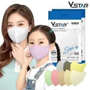 브이스타KF94 100매 화이트/블랙/컬러/중형/대형/소형 새부리형 개별포장 일회용마스크