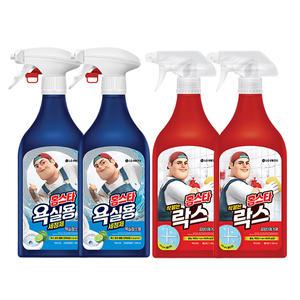 홈스타 맥스프레쉬 욕실용, 500ml, 2개 + 착붙는락스, 500ml, 2개