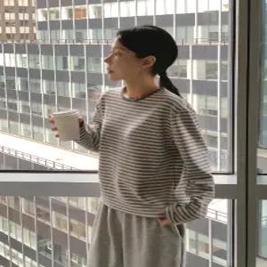 MADE 에브리데이 기모 단가라 티셔츠 (2color)