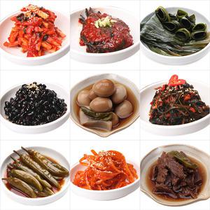 [새우몰] 시장 반찬모음 1kg 무말랭이 양념깻잎 젓갈 등