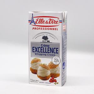 엘르엔비르 엑셀런스 동물성 무가당 휘핑크림 1L (생크림,아이스박스필수)