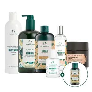 [50%+T5%+묶음행사] 더바디샵 BEST 바디&헤어케어 진저/화이트머스크/모링가/선물세트