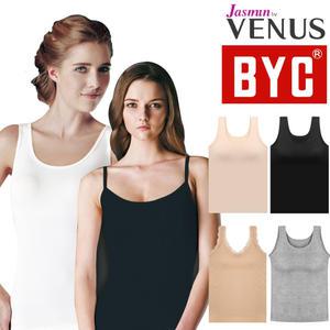 BYC 비너스외 브랜드 여성 런닝 여자 조끼 반팔 나시 끈 캐미솔 브라런닝 브라캡 순면100% 인견 모달 난닝구