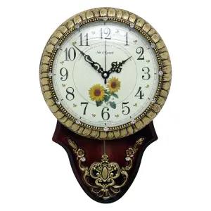 인테리어 벽시계 KM-120P 해바라기/무소음시계 디자인 장식소품 엔틱 벽걸이 장식품 집들이 결혼 개업선물