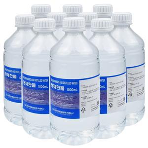대한약품공업주식회사 정제한물 1000ml 10개 / 1L 정제수 멸균 증류수 공업용
