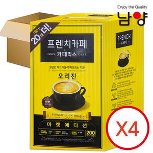 남양 프렌치카페 커피믹스 180T+20T x4개/오리진