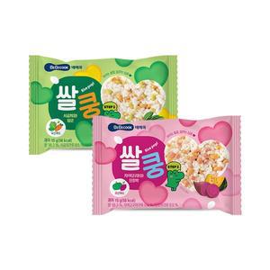 [베베쿡]쌀쿵 2종 1개 (자색고구마와 단호박 / 시금치와 당근)