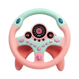 스마일뮤직운전대-러블리핑크 멜로디 불빛 어린이 자동차 핸들 작동완구