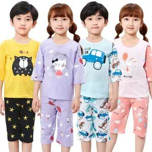 [보리보리/키즈라인]아동내의 유아동 주니어 7부 자카드 내의 남아 여아 반팔 국산 순면 실내복