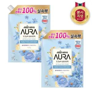 샤프란 아우라 리필 섬유유연제 1.7L 홀리데이판타지 x 2개