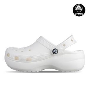 크록스 클래식 플랫폼 클로그 여성 슬리퍼 샌들 화이트 206750-100
