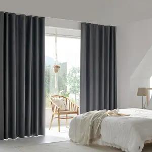 데이즈 민자 핀형 거실 원톤 레일 암막커튼 세트 특대