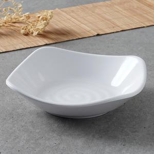 밀크 멜라민 사각 앞접시 4호 업소용 식당 분식 중국집 분식집 뷔페 그릇 식기