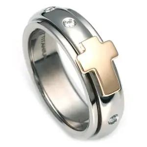 T-955 [묵주반지] 14K 골드 티타늄 반지 이니셜무료 무료배송 맞춤제작 평생AS