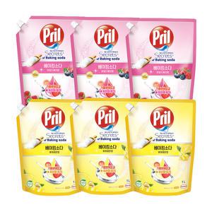 프릴 베이킹소다 레몬, 3개 + 베리 리필, 1L, 3개