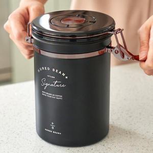 빈플러스 에어브레스 스텐 원두커피 보관통 밀폐용기(원두스푼 포함)