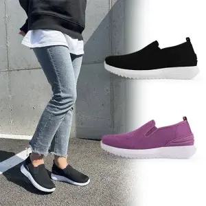 여성 슬립온 블랙 퍼플 초경량 운동화 G3SL64