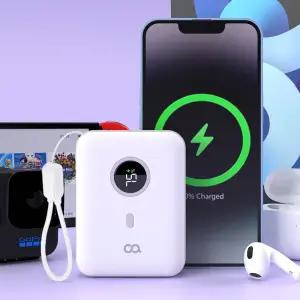 오아 퀵차지팩 휴대용 미니 보조배터리 10000mAh 대용량 삼성 아이폰 여행 캠핑용 고속 PD C타입 핸드폰 충전