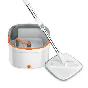 자동펌프 슈퍼통돌이 통돌이걸레 회전 청소기 물걸레(극세사패드3장포함)