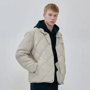 [애드호크] 남여공용 하이넥 경량 패딩 점퍼 (베이지)