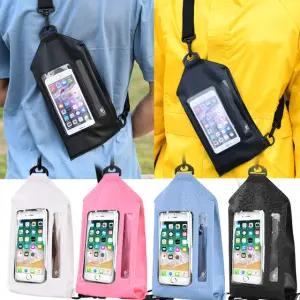 IPX8 방수 크로스백 스마트폰 터치 슬링백 물놀이 방수팩 워터파크 대용량 가방 흠뻑쇼 힙색