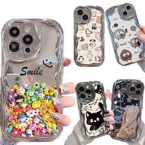 갤럭시 귀여운 동물 친구들 캐릭터 글리터 미러 물결 케이스 a53 a33 a23 a13 a52 a32 a22 a51 a31