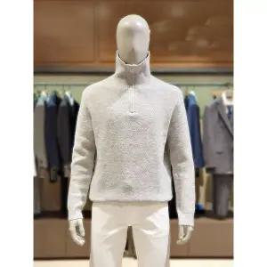 갤러리아 킨록 F/W 레귤러핏 반집업 니트 그레이 (TIY37)