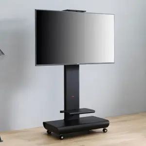 인페쏘 HTR_1600 이동식거치대 삼성 LG 호환 TV스탠드 대형 티비거치대 브라켓 55인치 65인치 75인치 80인치 사무실 화상 회의용 학교 학원 교육용 전자칠판