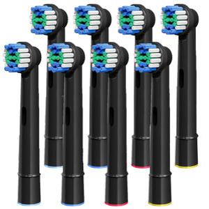 (2팩 8개입 무료배송) 토비메모리 호환 오랄비 전동칫솔모 블랙 Black 브라운 리필모 Pro 1000/9600/ 5000/3000/8000