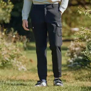 [챌린저](대전신세계)남성 트윌저지 밍크본딩안감 카고 조거 팬츠 블랙