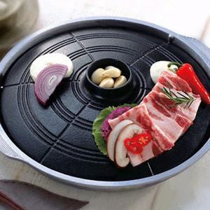 [굿누리] 마늘 솥뚜껑 구이판 가정용 삼겹살 고기 불판 국내생산