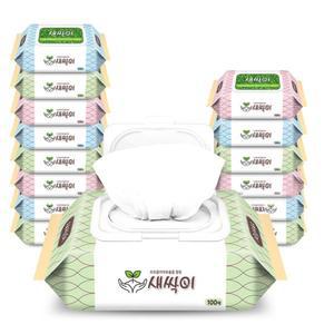 미래생활 새싹이 물티슈 캡형 100매x20팩