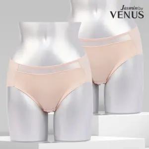 [자스민 비너스][1 1] 시어 메쉬 여성 햄팬티 PT0058H_LBx2 여자 속옷 90-100사이즈
