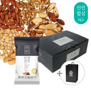 [산과들에] 하루견과 50봉 선물세트 + 쇼핑백 / 순수가온 견과 견과류 간식