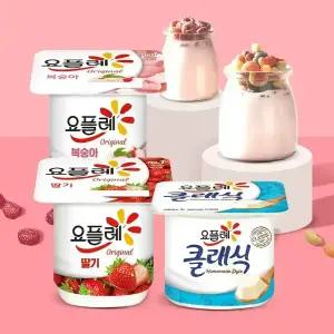 빙그레 요플레 85g 16개 딸기/복숭아/클래식