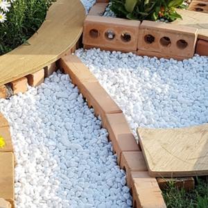 백색 자갈 이테리어 화이트 화분 조경 백자갈 15kg