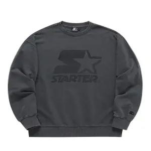 [스타터 블랙라벨]빅로고 피그먼트 스웨트 셔츠 (차콜) SA241IMM04_CHC