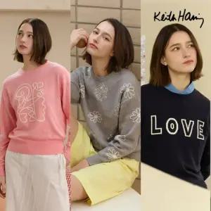 [최초가89 900] 키스해링 25SS 수플레 자카드 니트 3종 여성