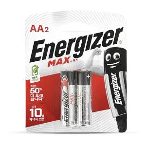 에너자이저 맥스 알카라인 건전지 AA 2개입