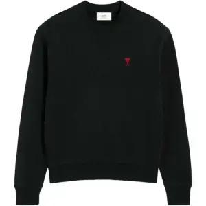 25FW 아미 하트 로고 블랙 맨투맨 BFUSW035 730 001