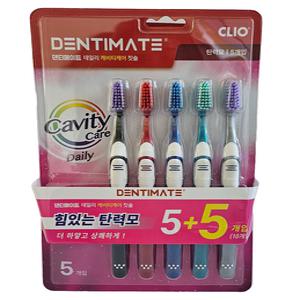 크리오 덴티메이트 데일리 캐비티케어 탄력모 칫솔 10입 2개