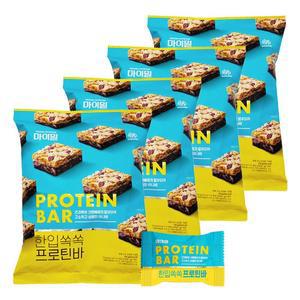 마이밀 한입쏙쏙 프로틴바 15개입 4봉  간식 미니 단백질바 G