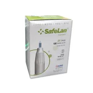 세이프란 사혈기 란셋 니들 26G 1갑 채혈기 자동 수동