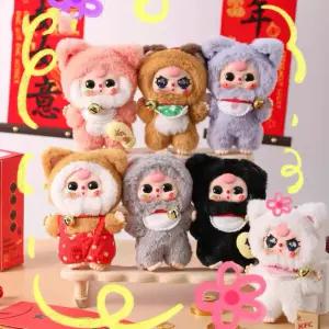 (6개 풀박스) 베이비쓰리 인형 복고양이 랜덤박스 키링 리치캣 행운 새해선물