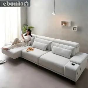 [특] 알토 4인 모션쇼파 전동 슬라이딩 확장형 리클라이너 고급형 패브릭 (쿠션증정 한정 이벤트)