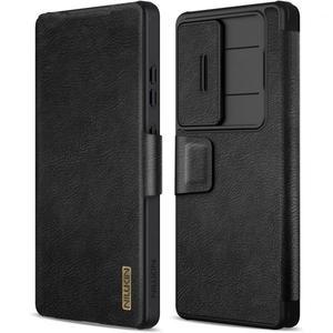 카드 홀더 카메라 커버가 있는 삼성 갤럭시 S25 울트라 지갑 케이스, 마그네틱 플립 커버, 슬롯, 슬라이드