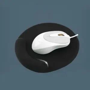 Coms 마우스 패드 손목보호형 원형 블랙 손목받침대 (WFHY8XG)