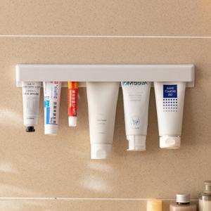 롱 튜브홀더 무타공 벽부착 치약걸이 꽂이 정리대